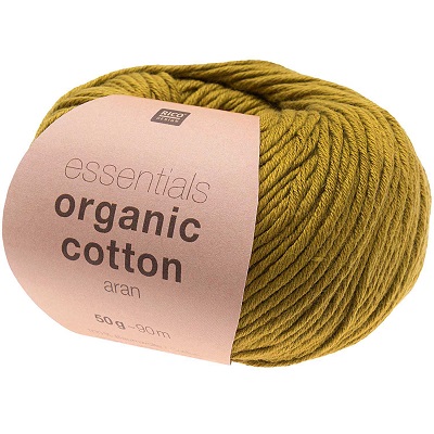 Rico Essentials Organic Cotton Aran 50g - Olive - Coming Soon