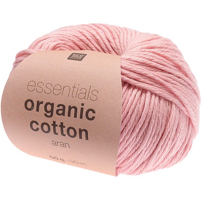 Rico Essentials Organic Cotton Aran 50g - Pink