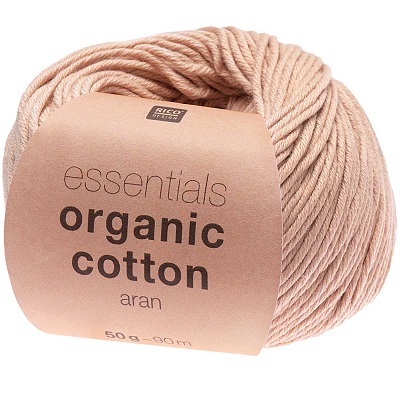 Rico Essentials Organic Cotton Aran 50g - Powder
