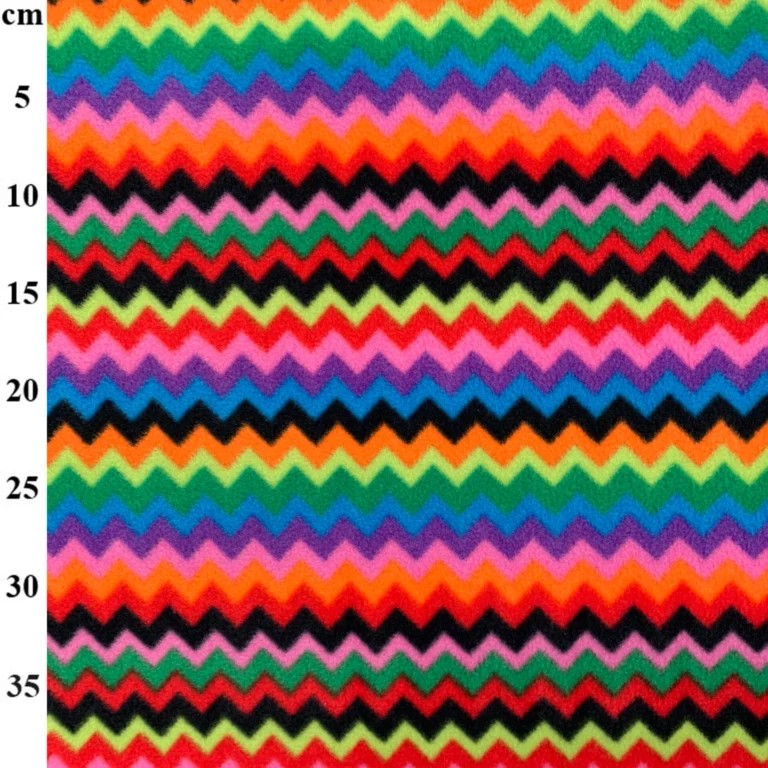 Anti-Pill Polar Fleece - 01-FC6788 - Col 1 - Zig Zag - 1m or 0.5m