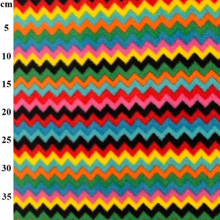 Anti-Pill Polar Fleece - 01-FC6788 - Col 2 - Zig Zag - 1m or 0.5m