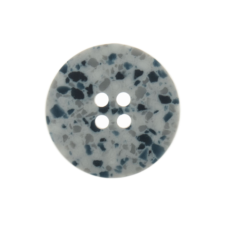 Eco-Conscious: Recycled Plastic Scrap: 4 Hole: 18mm: Silver/Grey - G467218_31