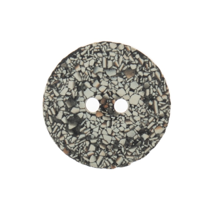 Eco-Conscious: Recycled Eggshell: 2 Hole: 18mm: Medium Grey - G467418_32