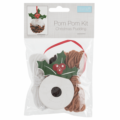 Pom Pom Decoration Kit: Christmas Pudding - GCK050