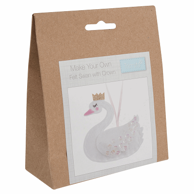 Felt Decoration Kit: Christmas: Swan with Crown - GCK075