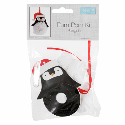 Pom Pom Decoration Kit: Christmas: Penguin - GCK109