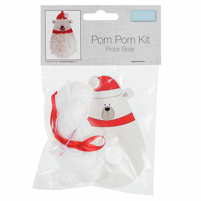 Pom Pom Decoration Kit: Christmas: Polar Bear - GCK112