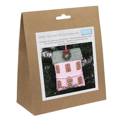 Felt Decoration Kit: Christmas: Beaded House - GCK240