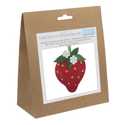 Make Your Own - Felt Decoration Kit: Strawberry - GCK250
