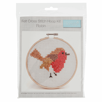 Cross Stitch Kit with Hoop: Robin - GCS09