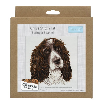 Trimits: Counted Cross Stitch Kit: Large: Springer Spaniel - GCS105