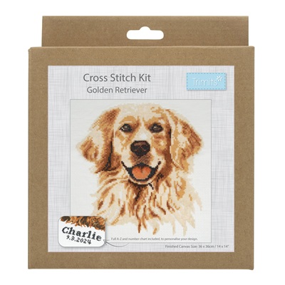 Trimits: Counted Cross Stitch Kit: Large: Golden Lab Retriever - GCS106
