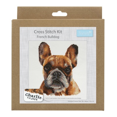 Trimits: Counted Cross Stitch Kit: Large: French Bulldog - GCS107