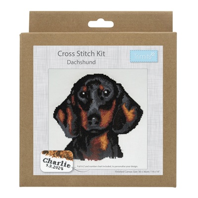 Trimits: Counted Cross Stitch Kit: Large: Dachshund - GCS108