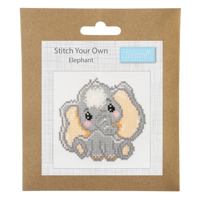 Mini Cross Stitch Kit: Elephant - GCS114