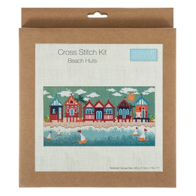 Trimits: Counted Cross Stitch Kit: Large: Beach Huts - GCS119