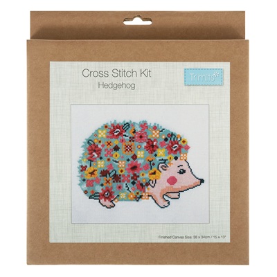 Trimits: Counted Cross Stitch Kit: Large: Hedgehog - GCS120