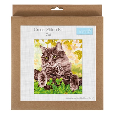 Trimits: Counted Cross Stitch Kit: Large: Cat - GCS135