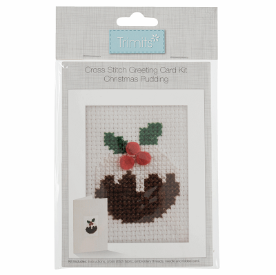 Cross Stitch Kit: Card: Christmas Pudding - GCS15