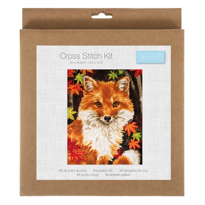 Trimits: Counted Cross Stitch Kit: Large: Fox - GCS175