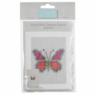 Counted Cross Stitch Kit: Card: Butterfly - GCS18
