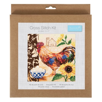 Trimits: Counted Cross Stitch Kit: Large: Country Rooster - GCS182