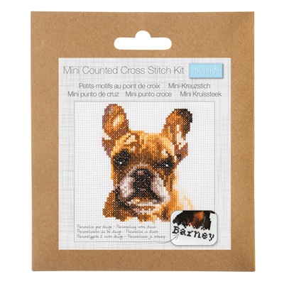 Counted Cross Stitch Kit: Mini: French Bulldog - GCS205