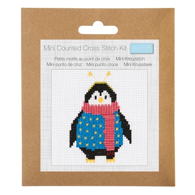Counted Cross Stitch Kit: Mini: Cosy Penguin - GCS209