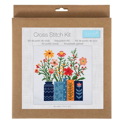 Trimits: Counted Cross Stitch Kit: Large: Flowers In Vase - GCS214