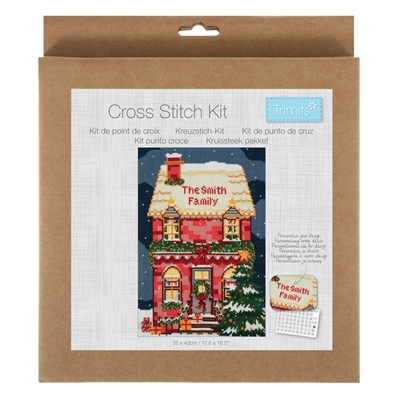 Trimits: Counted Cross Stitch Kit: Large: Festive House - GCS226