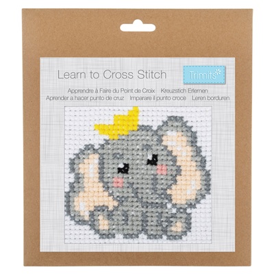 Learn to Cross Stitch Kit: Elephant - GCS230