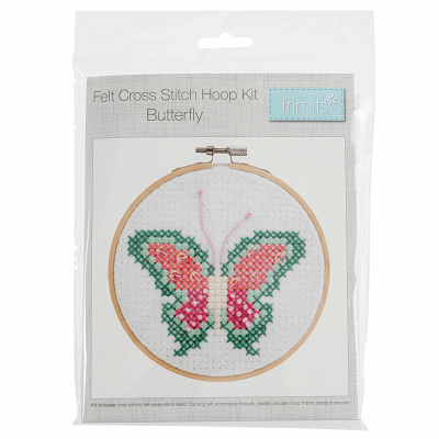 Counted Cross Stitch Kit with Hoop: Butterfly - GCS24