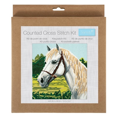 Counted Cross Stitch Kit: Large: White Horse GCS242