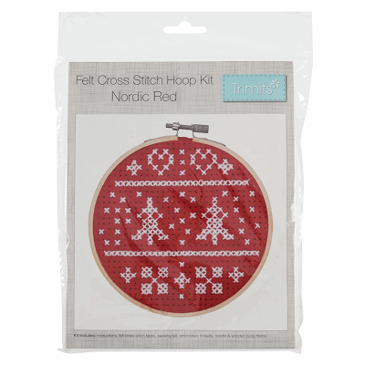 Cross Stitch Kit with Hoop: Nordic Red - GCS29