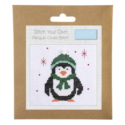 Counted Cross Stitch Kit: Mini: Christmas: Penguin - GCS40