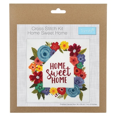 Trimits: Counted Cross Stitch Kit: Large: Home Sweet Home - GCS94