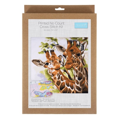 Printed Cross Stitch Kit: X Large: Giraffes GCSP9