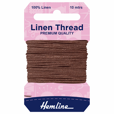 H1001\02 Linen Thread: 10m: Brown