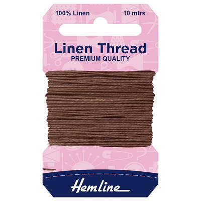 H1001\02 Linen Thread: 10m: Brown..