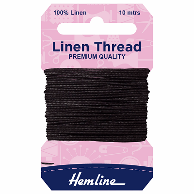H1001\04 Linen Thread: 10m: Black