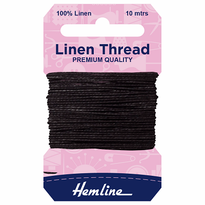 H1001\04 Linen Thread: 10m: Black..