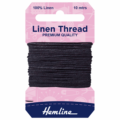 H1001\05 Linen Thread: 10m: Navy..