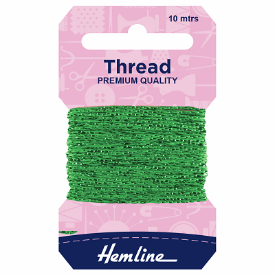 H1002\15 Glitter Thread: 10m: Emerald