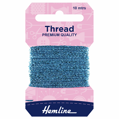 H1002\16 Glitter Thread: 10m: Sky Blue