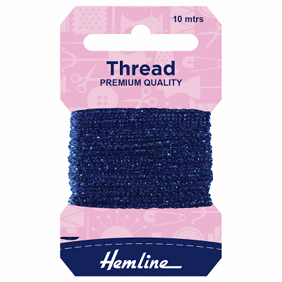 H1002\17 Glitter Thread: 10m: Royal Blue..