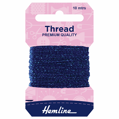 H1002\17 Glitter Thread: 10m: Royal Blue