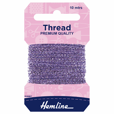 H1002\22 Glitter Thread: 10m: Lilac