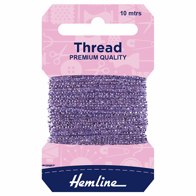 H1002\22 Glitter Thread: 10m: Lilac..