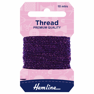 H1002\24 Glitter Thread: 10m: Purple
