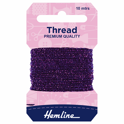 H1002\24 Glitter Thread: 10m: Purple..